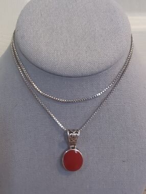 Silpada 925 Sterling Silver Reversible Charm And Necklace